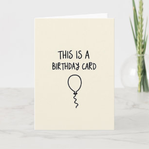 Gentle Balloon Outline Birthday Card