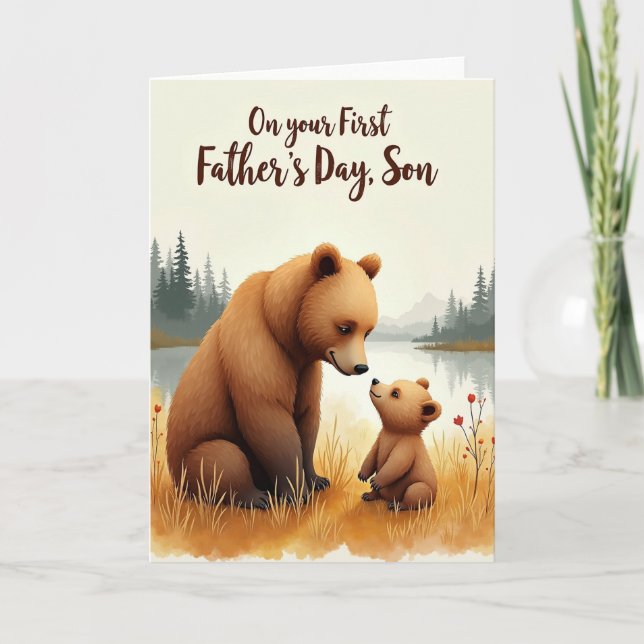 Gentle Bear Fathers Day Card (Front)