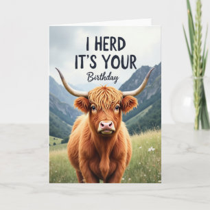 Gentle Birthday Shaggy Animal Card