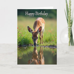 Gentle Birthday Spotted Fawn Card