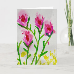 Gentle Blooms – Soft Watercolor Floral Greeting Card
