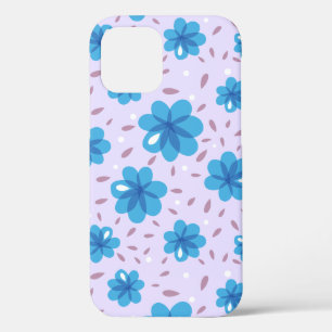Gentle Blue Flowers Pattern iPhone 12 Pro Case