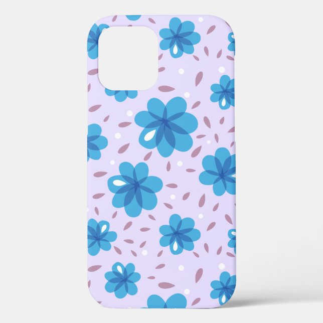 Gentle Blue Flowers Pattern Case-Mate iPhone Case (Back)