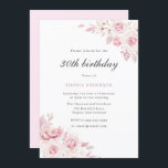 Gentle Blush Elegant Flowers 30th Birthday Party Invitation<br><div class="desc">Gentle Blush Elegant Flowers Womans 30th Birthday Party Invitation

See our store for lots more Wedding Invitations and matching items.</div>