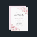 Gentle Blush Elegant Flowers 50th Birthday Party Invitation<br><div class="desc">Gentle Blush Elegant Flowers 50th Birthday Party Invitation

See our store for lots more Wedding Invitations and matching items.</div>
