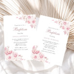 Gentle Blush Elegant Flowers Baby Girl Baptism Invitation<br><div class="desc">Gentle Blush Elegant Flowers Baby Girl Baptism Invitation

See our store for lots more Wedding Invitations and matching items.</div>