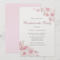 Gentle Blush Elegant Flowers Bachelorette Party