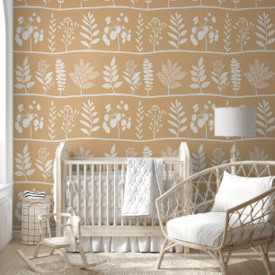 Gentle Botanic Rhythm XL honey beige florals Wallpaper