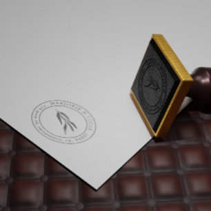 Gentle Botanicals Monogram Return Address Stamp