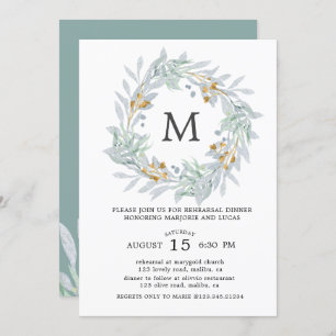Gentle Botanics  Rehearsal Dinner Invitation
