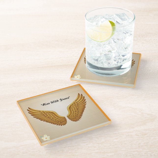 "Gentle Breeze" Glass Coaster (Angled)