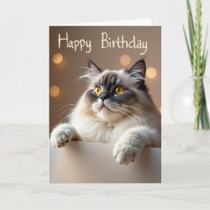 Gentle Cat Birthday Card
