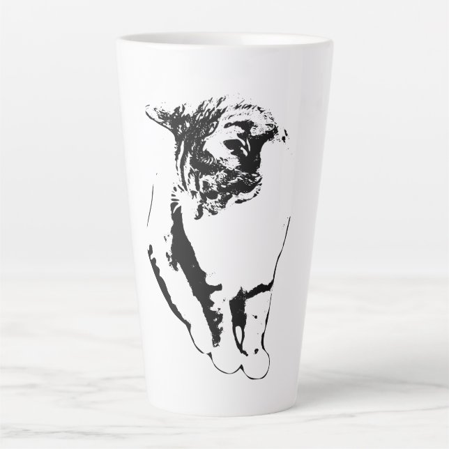 Gentle Cat Looking Down Portrait Mug (Front)