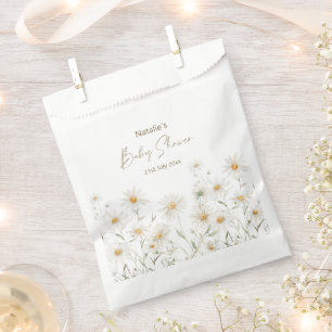 Gentle Daisy Petals Floral Baby Shower Thank You Favour Bag