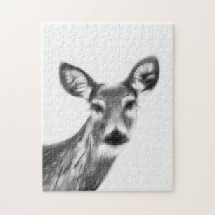 Gentle Deer Face Jigsaw Puzzle