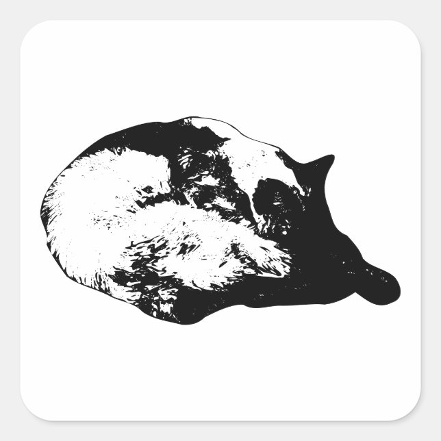 gentle doze circle square sticker (Front)