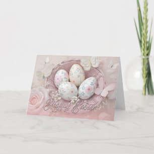 Gentle Easter Joy with Floral Motif Card