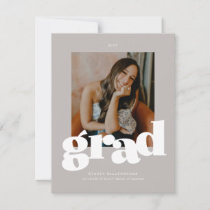 Gentle Elegance Graduation Announcement photo card