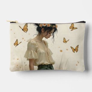 Gentle Elegance in a Butterfly Dance Accessory Pouch