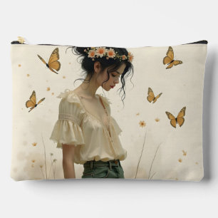 Gentle Elegance in a Butterfly Dance Accessory Pouch