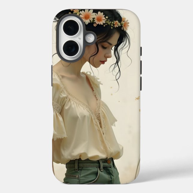 Gentle Elegance in a Butterfly Dance Case-Mate iPhone Case (Back)