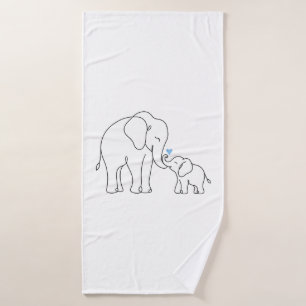 Gentle Elephant Embrace Bath Towel Set