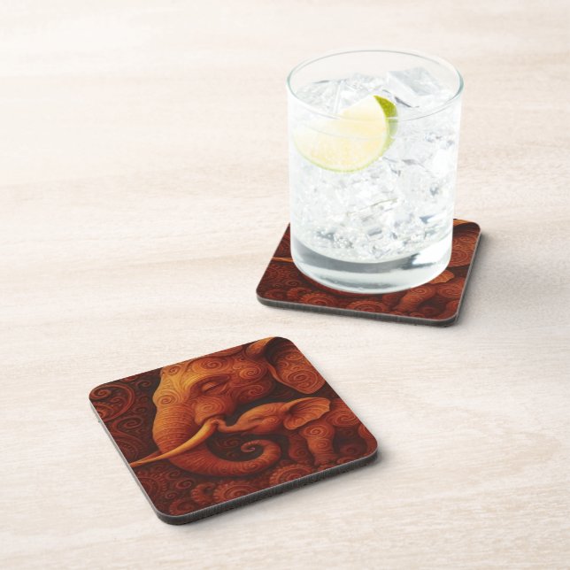 Gentle Elephants Beverage Coaster (Right Side)