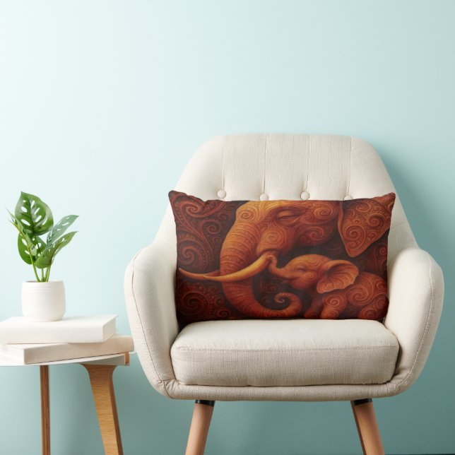 Gentle Elephants Lumbar Cushion (Chair)