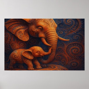 Gentle Elephants Poster