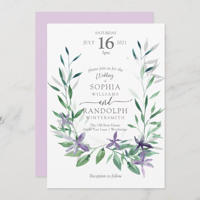 Gentle Fairy garden Invitation (Front/Back)