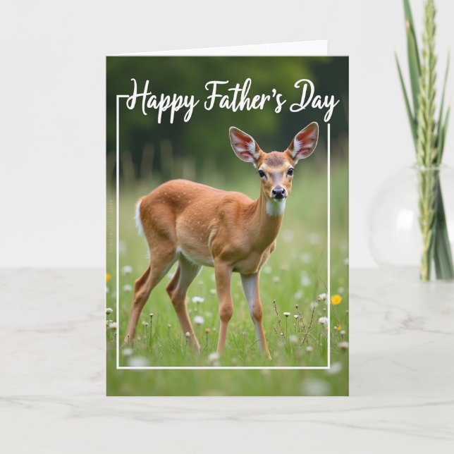 Gentle Fawn Fathers Day Card (Front)