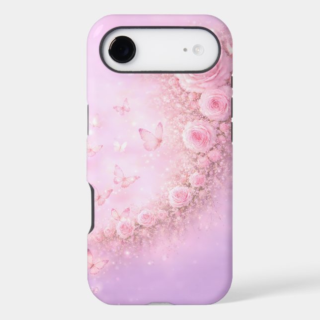 Gentle Floral Pattern – Soft Pink Roses with Soft  (Back)