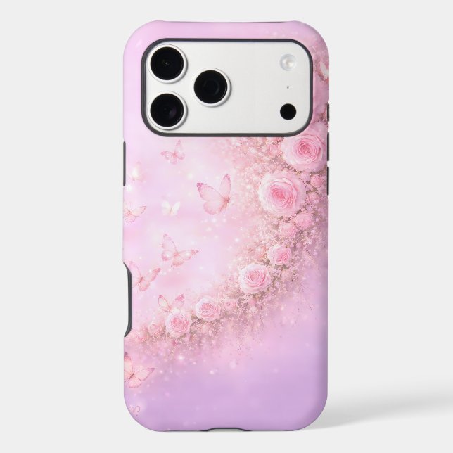 Gentle Floral Pattern – Soft Pink Roses with Soft  (Back)