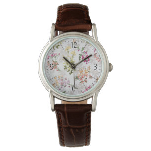 Gentle floral pattern watch