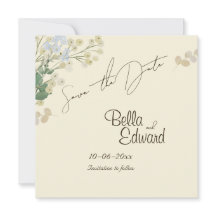 Gentle Floral Wedding Save The Date Card