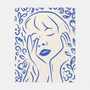Gentle Flower Dream Fleece Blanket