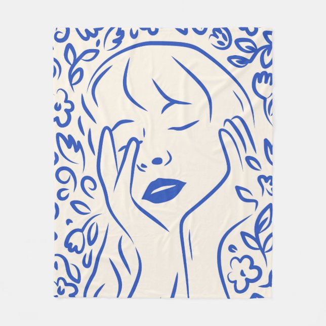 Gentle Flower Dream Fleece Blanket (Front)