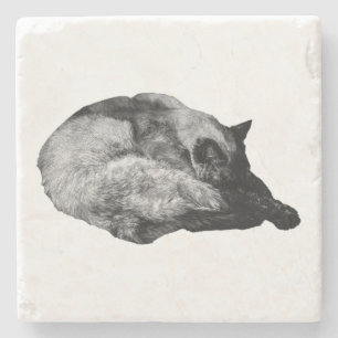 gentle fur hush stone coaster