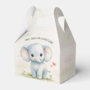 Gentle Giant Elephant Blue Safari Baby Shower Favour Box
