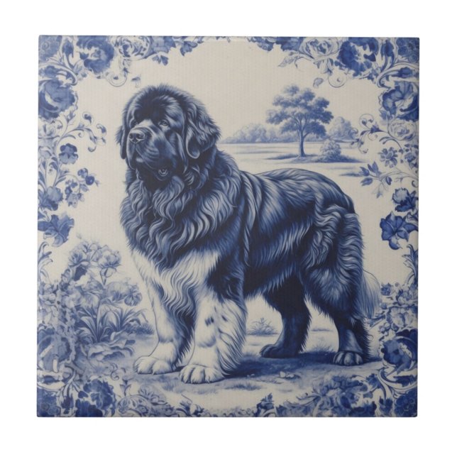 Gentle Giant in Delft Blue Ceramic Tile (Front)