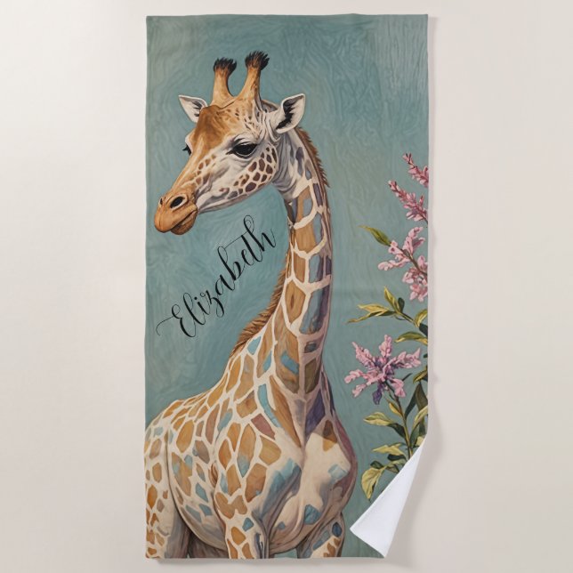 Gentle Giant Personalized  Beach Towel (Front)
