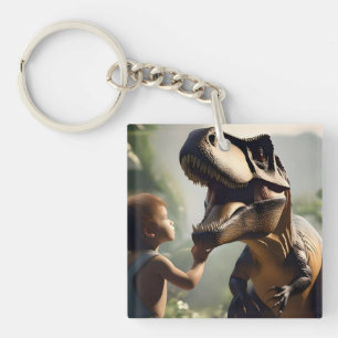 Gentle Giant: The Friendly T-Rex Who Loves a Pat Key Ring