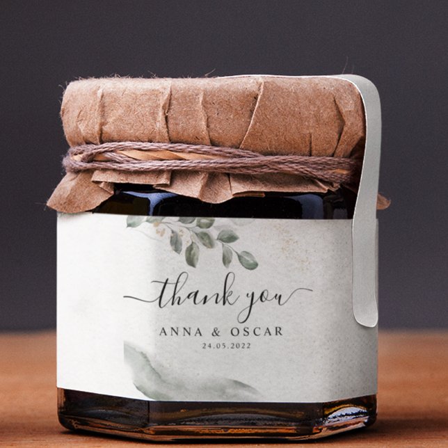  Gentle Greenery Watercolor Leaf | Gold Dust  Square Sticker (Creator Uploaded)