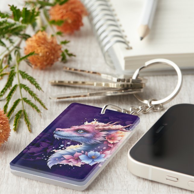 Gentle Guardian Dragon.  Key Ring (Front Right)