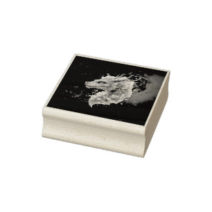 Gentle Guardian Dragon. Rubber Stamp