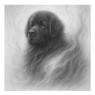 Gentle Guardian – Newfoundland Dog Portrait Photo Print