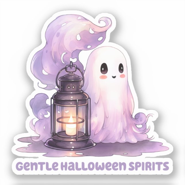 Gentle Halloween Spirits - Pastel Ghost (Front)