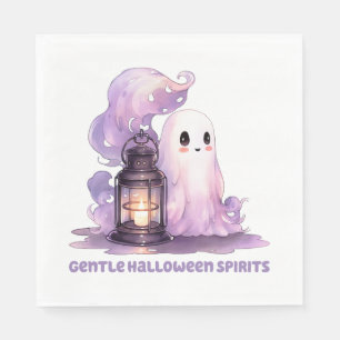 Gentle Halloween Spirits - Pastel Ghost Napkin