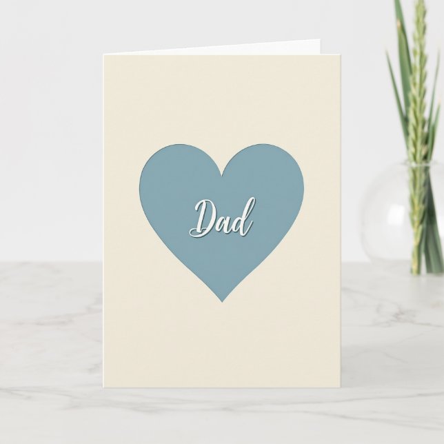 Gentle Heart Dad Message Card (Front)