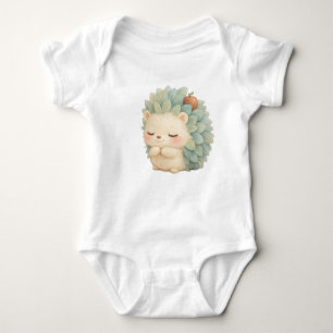 Gentle Hedgehog – Soft Watercolor Kawaii Toddler I Baby Bodysuit